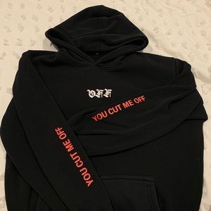 OFF-WHITE “you cut me off” hoodie